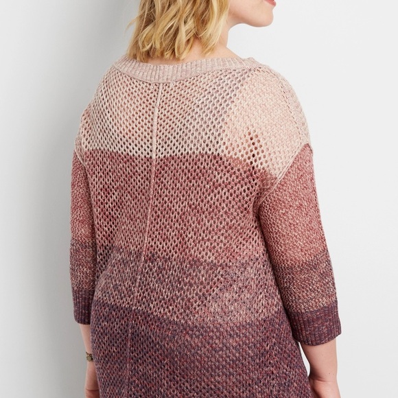 Maurices Ombre Open-Stitched Pullover Sweater – Size 4 - Picture 1 of 3